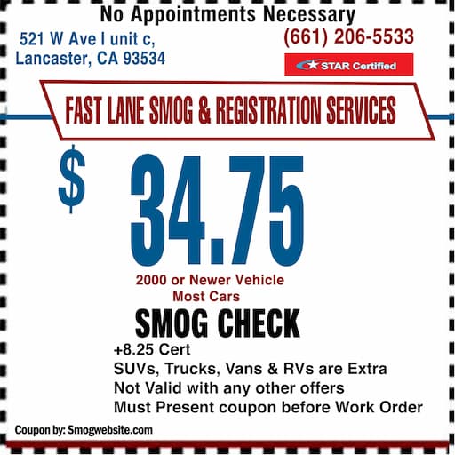 Smog Check Coupon Lancaster